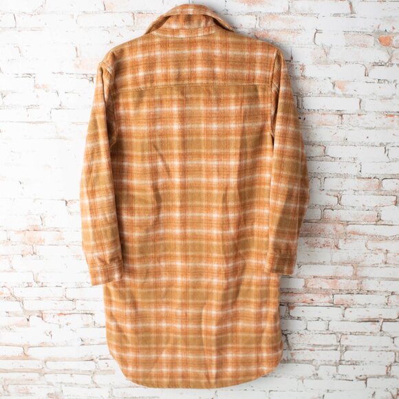 NEW Jessica Simpson Women’s Plaid Shirt Jacket Shacket Toasted Coco Small - Picture 6 of 8